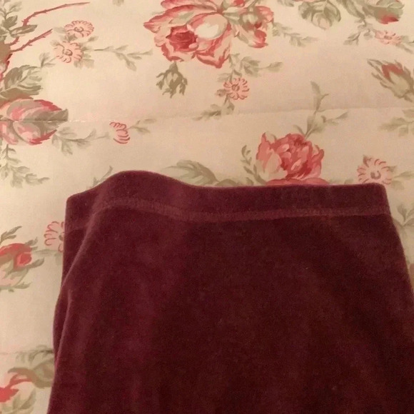 Liz Claiborne Women’s Burgundy Track Pants With Elastic Waist Band Size Medium - Picture 9 of 14